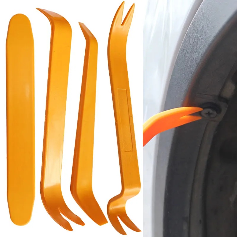 Trim Restorer Plastic - 4/1個入り車トリム取り外しツールキット、ドアパネルダッシュボードステレオの改造や自動車修理用プラスチック製こじ開けツール