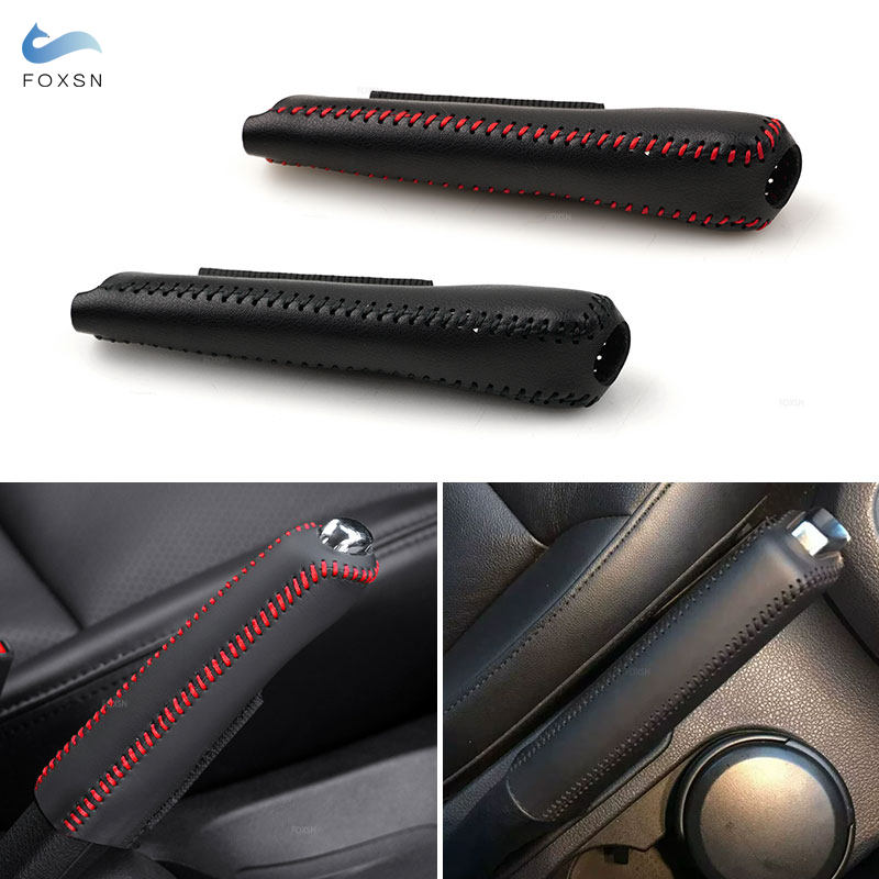 Leather Cleaner Interior - ユニバーサルカースタイリングハンドブレーキスリーブハンドブレーキレバー装飾ブラックマイクロファイバーレザーカバートリムインテリアアクセサリー